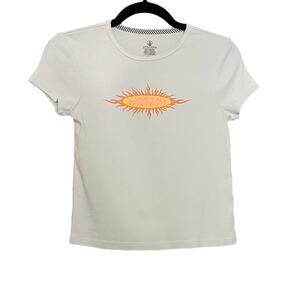 VOLCOM Women's Have a Clue Skimmer Baby Rib T-Shirt Chlorine Blue Size XS